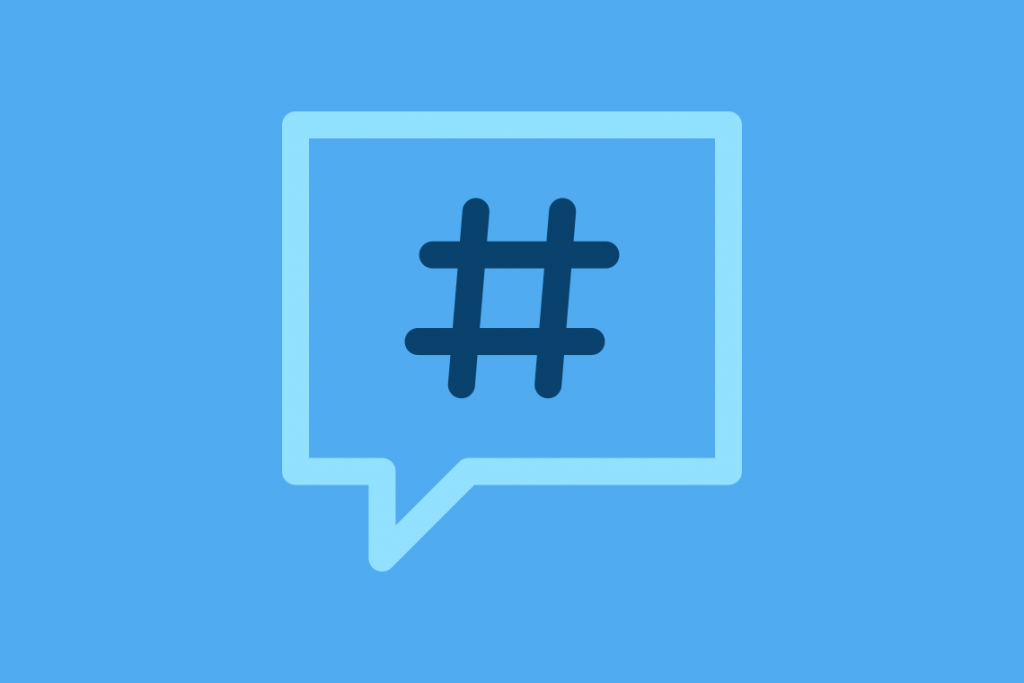 Fique ativo usando hashtags e tendências