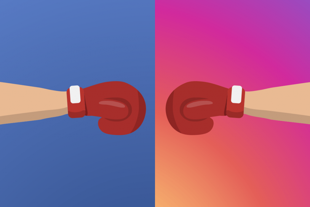 Luvas de boxe: Facebook contra Instagram