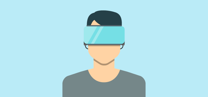 Usuário com óculos VR